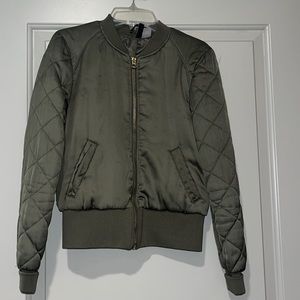 Olive Green Bomber Jacket
